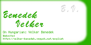benedek velker business card
